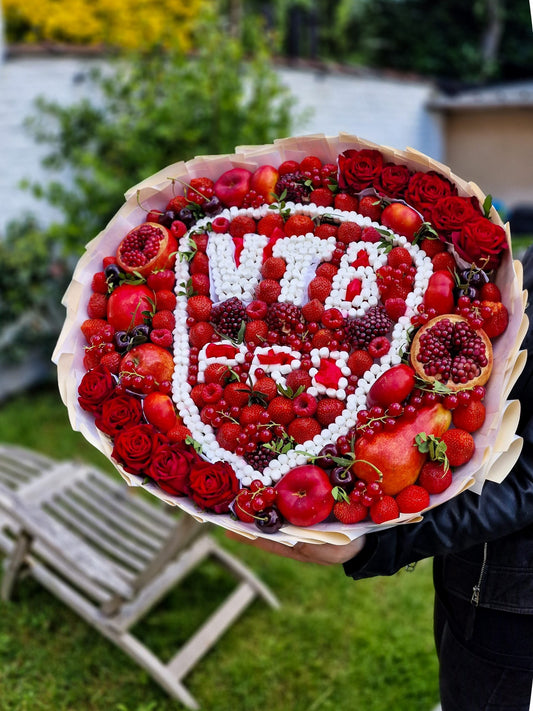 Bouquet avec logo personnalisé